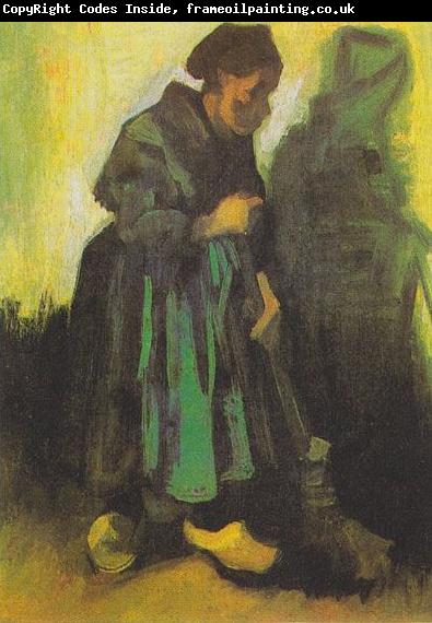 Vincent Van Gogh Peasant woman , sweeping the floor